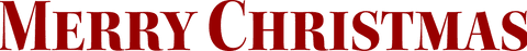 Merry christmas text red on transparent background