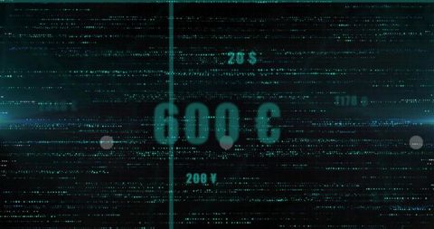 Futuristic Currency Dashboard with Cyberpunk Aesthetics