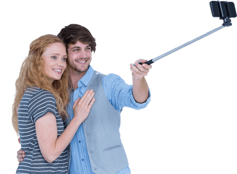 smiling couple taking selfie transparent background - Download Free Stock Videos Pikwizard.com