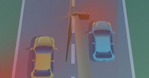 Hybrid roads: wind turbine aer foreshadowing future motoring energy