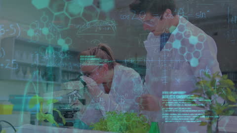 Scientists Analyzing Data in Strategic Digital Laboratory