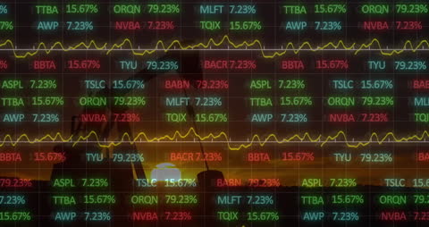 Digital Financial Data Animation with Market Analysis