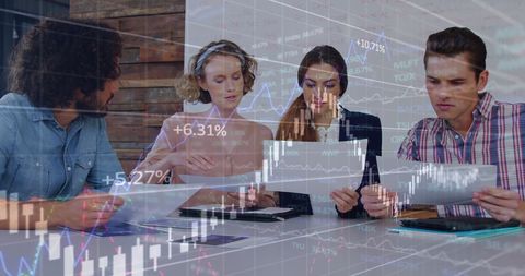 business team analyzing financial charts and data - Download Free Stock Images Pikwizard.com