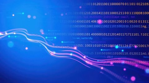 Futuristic Binary Data Waves with Floating Code Fragments - Download Free Stock Images Pikwizard.com