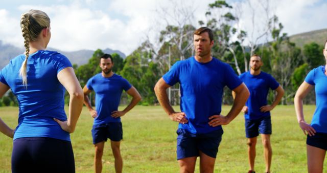 Fitness Group Training Outdoors with Personal Trainer Leading - Download Free Stock Images Pikwizard.com