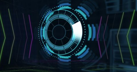 Futuristic Data Interface with Scanning Elements - Download Free Stock Images Pikwizard.com