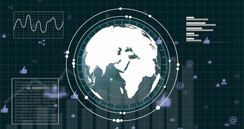 Global Data Processing with Financial Concepts - Download Free Stock Images Pikwizard.com