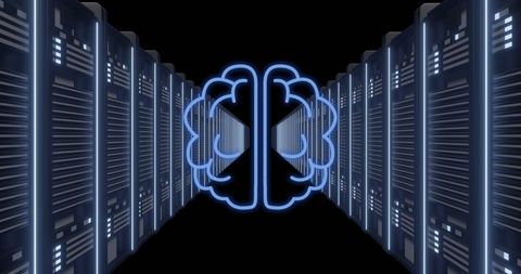 artificial intelligence brain with digital data servers - Download Free Stock Images Pikwizard.com