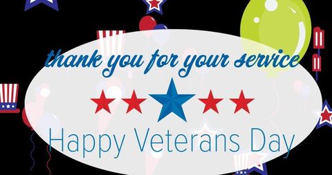 Veterans day celebration concept with patriotic icons