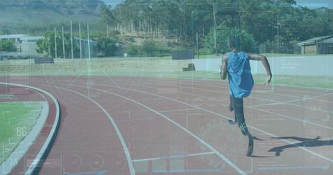 African American Male Sprinting on Outdoor Track - Download Free Stock Images Pikwizard.com