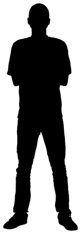 Silhouette figure jogging transparent background vector