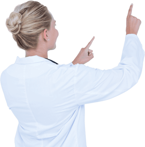 Female Doctor in White Coat with Transparent Background Gesture - Download Free Stock Videos Pikwizard.com
