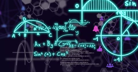 Digital Visualization of Complex Mathematical Formulas - Download Free Stock Images Pikwizard.com