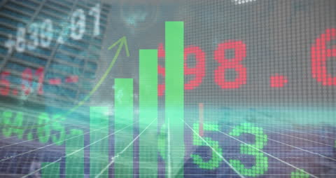 Digital Financial Analysis and Stock Market Growth Concept