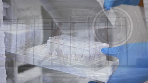 Innovative Scientist Working with Futuristic Digital Interface