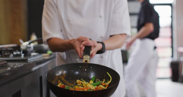 Professional Chef Cooking Vegetables in Kitchen - Download Free Stock Images Pikwizard.com