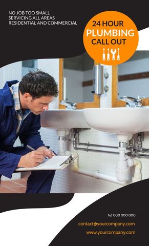 Professional Plumber Performing Urgent Repair in Residential Setting - Download Free Stock Templates Pikwizard.com