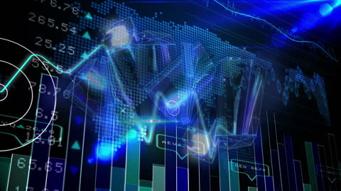 3D Digital Interface with Global Business Data Analysis