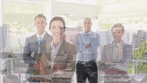 Diverse Business Team in Futuristic Office Environment