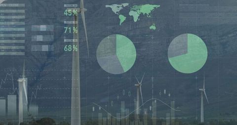 Wind Turbine with Data Overlay: Innovative Renewable Energy Concepts