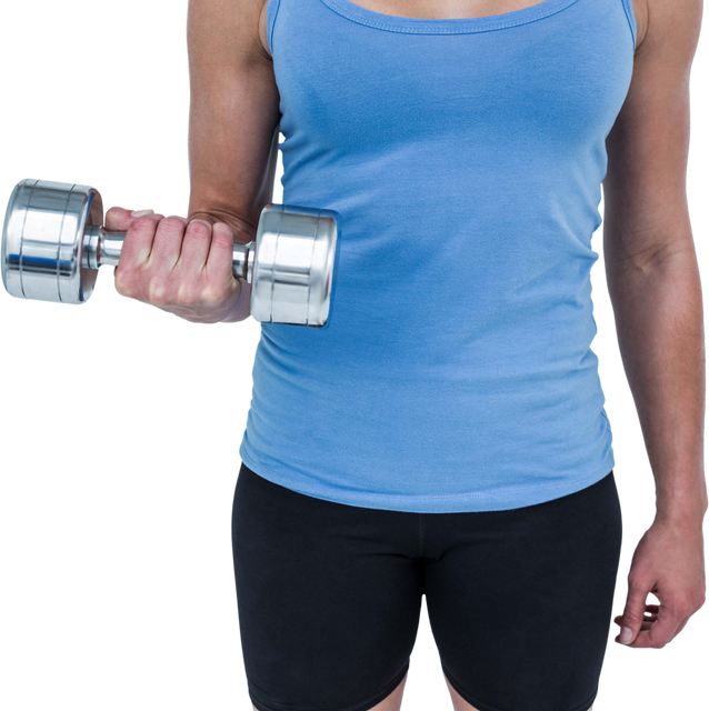 Muscular Woman Lifting Dumbbells Isolated on Transparent Background - Download Free Stock Videos Pikwizard.com