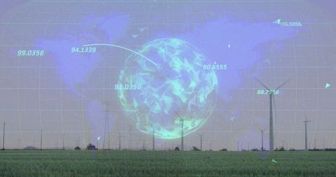 Futuristic smart technology and renewable energy synergy