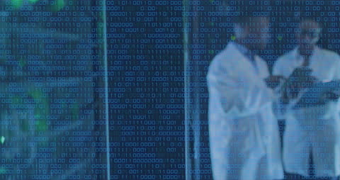 Diverse Engineers Analyzing Code in High-Tech Server Room