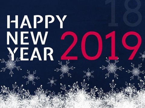 festive new year 2019 celebration with snowflakes - Download Free Stock Templates Pikwizard.com