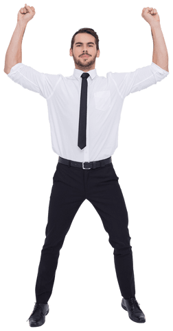 Confident Businessman Lifting Invisible Weight Transparent - Download Free Stock Videos Pikwizard.com