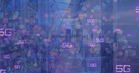 5G Technology and Data Networking in Modern Server Room - Download Free Stock Images Pikwizard.com