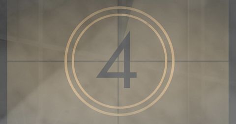 Vintage Film Countdown Number Four on Gray Background - Download Free Stock Images Pikwizard.com