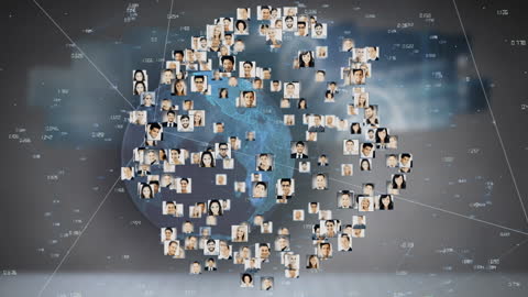 Global Connections Detailing Digital Network Animation