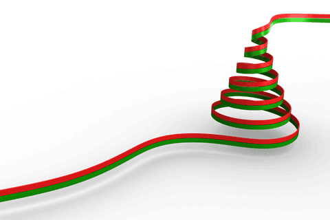 glossy zigzag christmas tree spiral on transparent background - Download Free Stock Videos Pikwizard.com