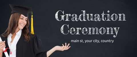 Smiling graduate in cap and gown celebrating academic success