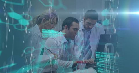 Medical Team Analyzing Data with Futuristic Digital Interface - Download Free Stock Images Pikwizard.com