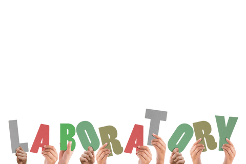 hands holding laboratory text with transparent background - Download Free Stock Videos Pikwizard.com