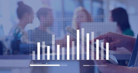 Digital Graph Overlay on Technology and Business Teamwork - Download Free Stock Images Pikwizard.com