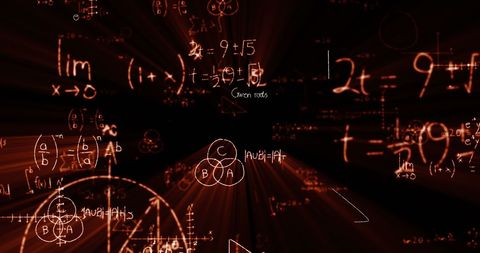 Mathematical Equations on Black Background Focusing Back-to-School Theme - Download Free Stock Images Pikwizard.com