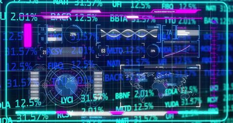 Futuristic Holographic Data Visual Interface - Download Free Stock Images Pikwizard.com