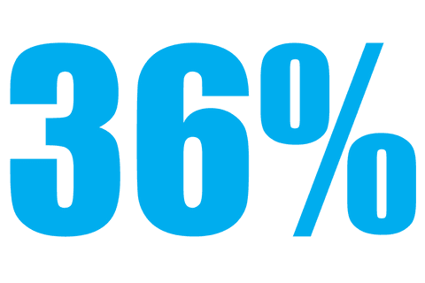 Blue transparent 36 percent illustration