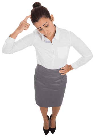 businesswoman scratching head transparent image for confusion concept - Download Free Stock Videos Pikwizard.com