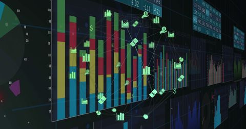 Digital Data Visualization with Global Network Connections - Download Free Stock Images Pikwizard.com