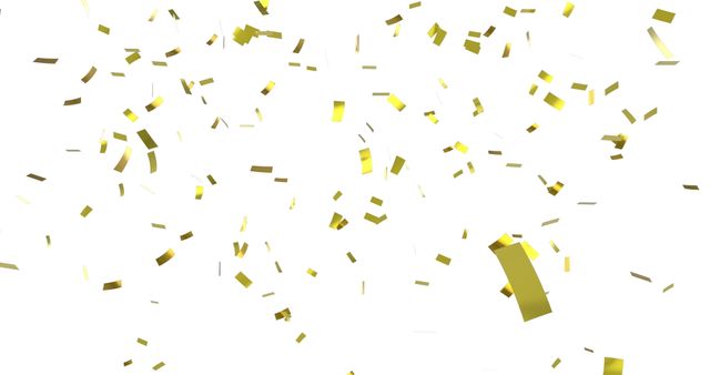 Gold Confetti Falling on White Background Celebration - Download Free Stock Images Pikwizard.com