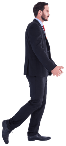 transparent businessman walking away in suit profile view - Download Free Stock Videos Pikwizard.com