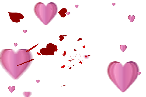 Pink and Red Hearts Valentine Illustration with Transparent Background - Download Free Stock Videos Pikwizard.com