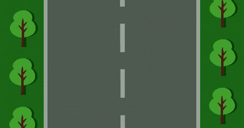 Retro Video Game Road Background with Copy Space