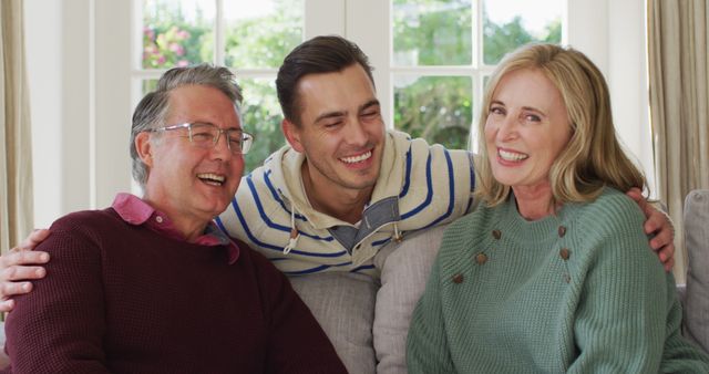 Smiling Family Enjoying Happy Moment Together at Home - Download Free Stock Images Pikwizard.com