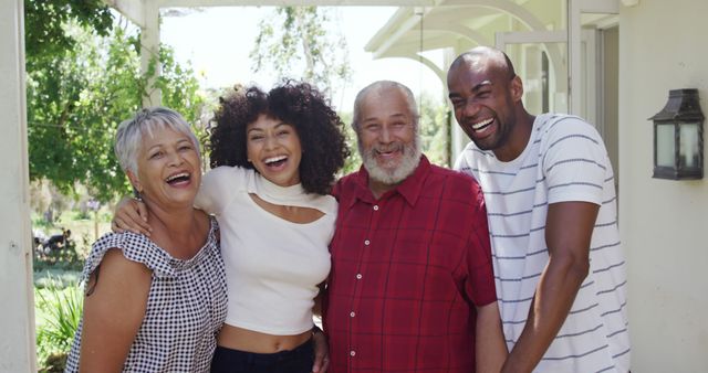 Cheerful multi-generational family smiling outdoors - Download Free Stock Images Pikwizard.com