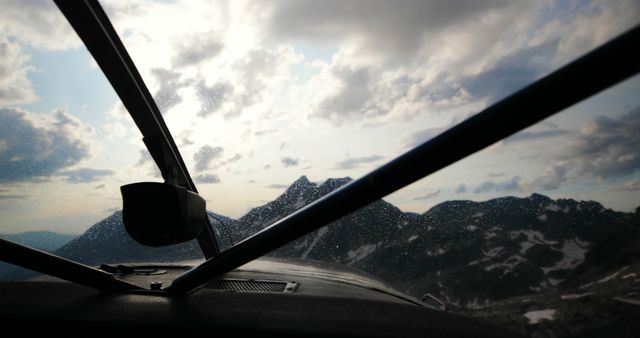 Adventure Flight Over Stunning Mountain Range from Cockpit - Download Free Stock Images Pikwizard.com