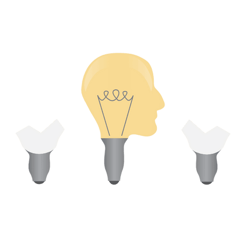 human head shaped lightbulb creativity transparent background - Download Free Stock Videos Pikwizard.com